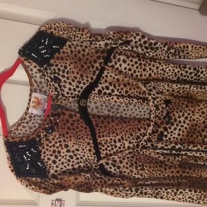 Amerimode leapord print dress and cover up pair size small